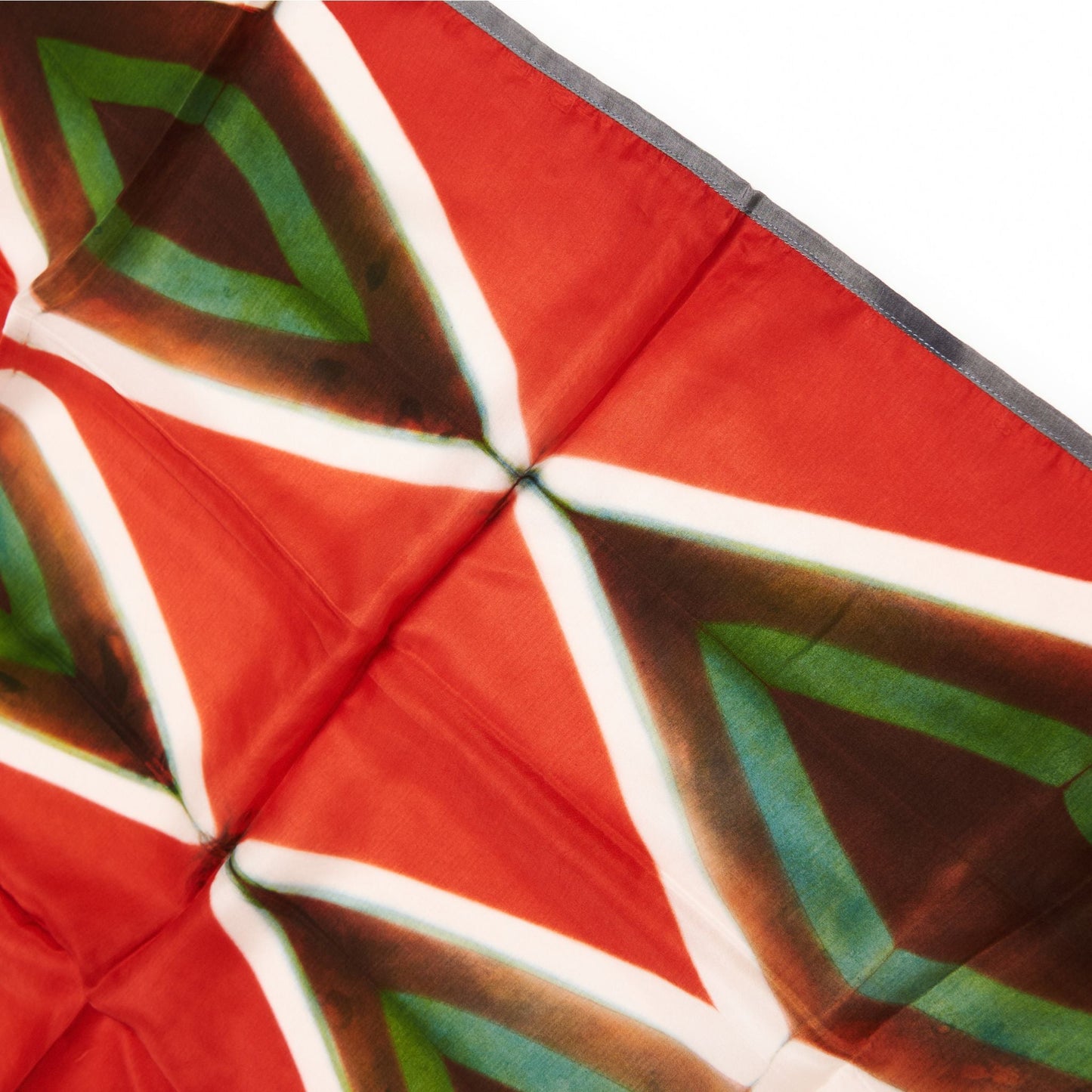 Fawn Square Silk Artisanal Scarf In Multicolor Hand Crafted Shibori Print