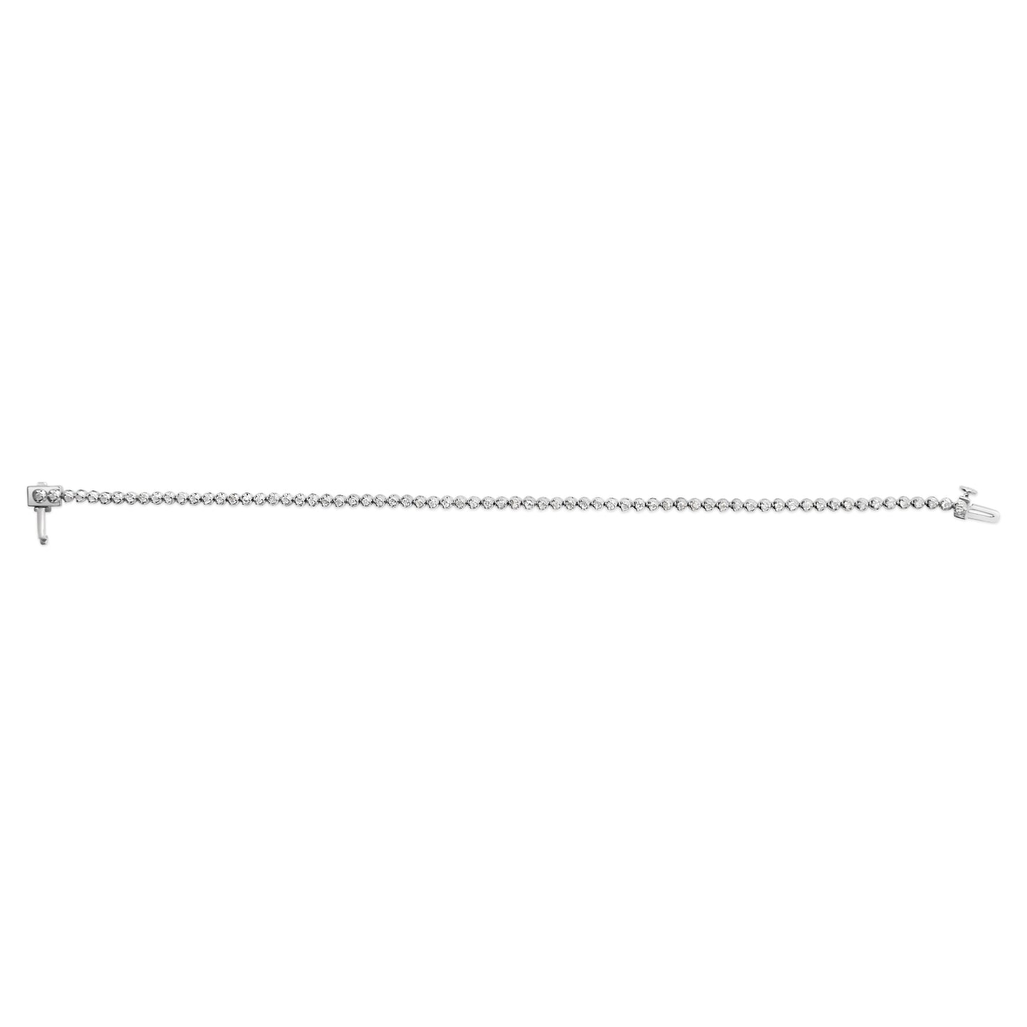 925 Sterling Silver 1.0 Cttw Diamond Tennis Bracelet