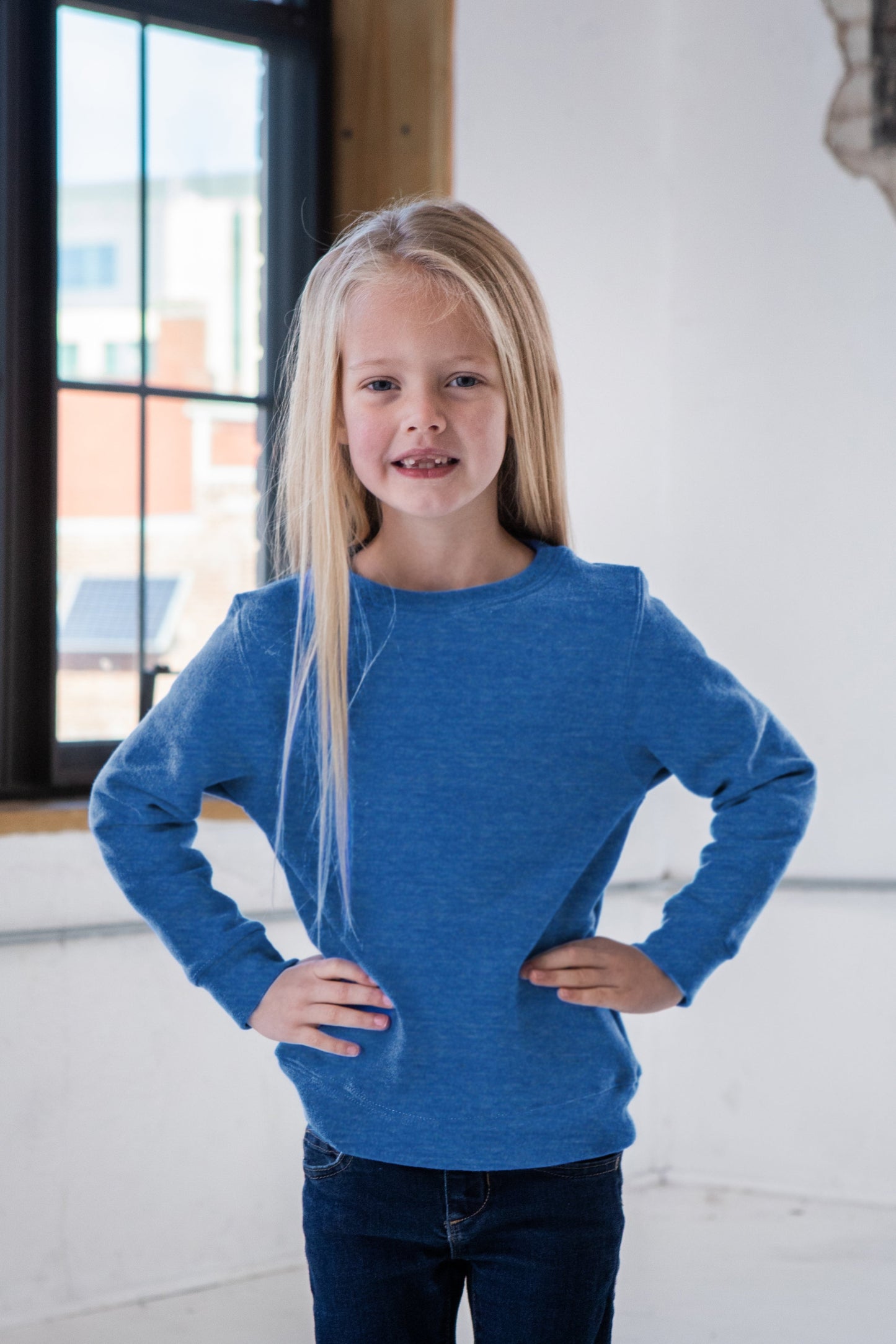 Youth Heathered Fleece Crew