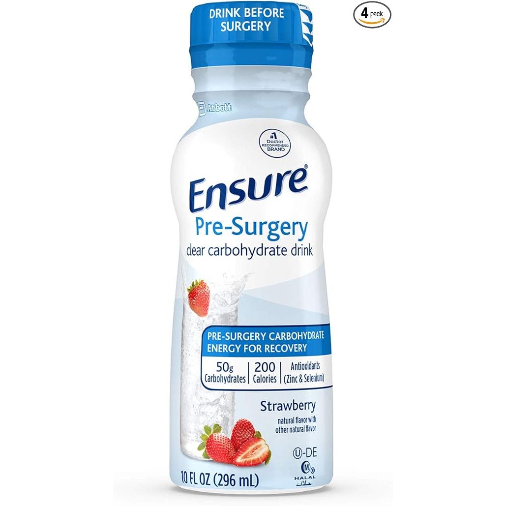 Ensure Pre-Surgery Clear Carbohydrate Drink, Institutional Case, 12 x 10 fl oz (296 mL) Bottles