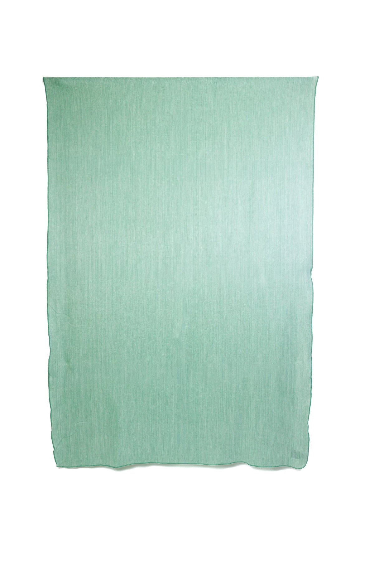 Reversible Alpaca Throw Blanket Handwoven From Ecuador - Fern Green & White - Kani Collection