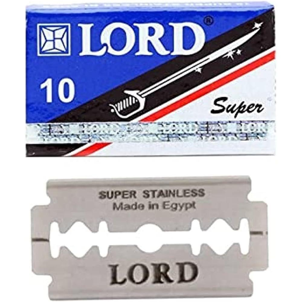 Lord Super Stainless Double Edge Razor Blades, 10 Blades