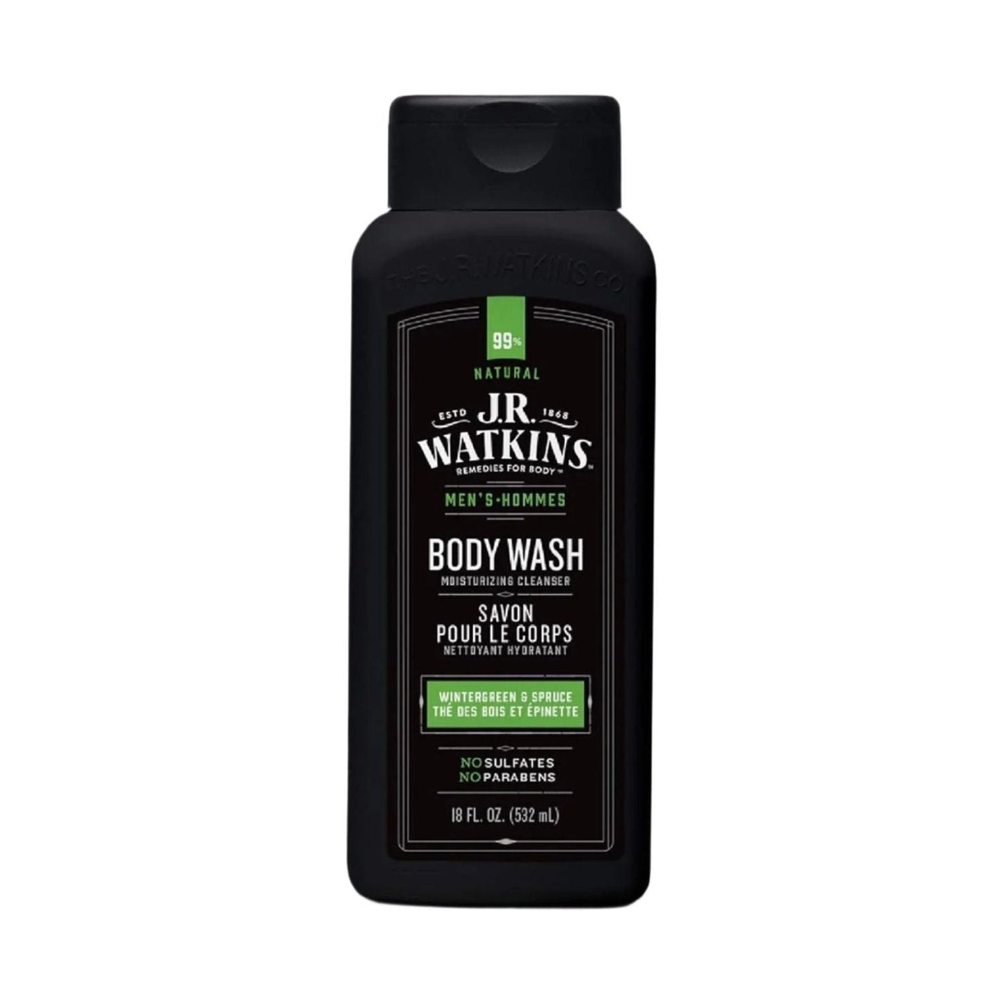 J.R. Watkins Men's Wintergreen & Spruce Body Wash 18 oz