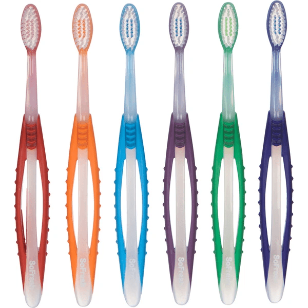 Sofresh Soft Toothbrush Wide Grip With Flossing Bristles