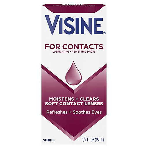 Visine For Contacts Sterile Lubricating & Rewetting Drops .5-oz