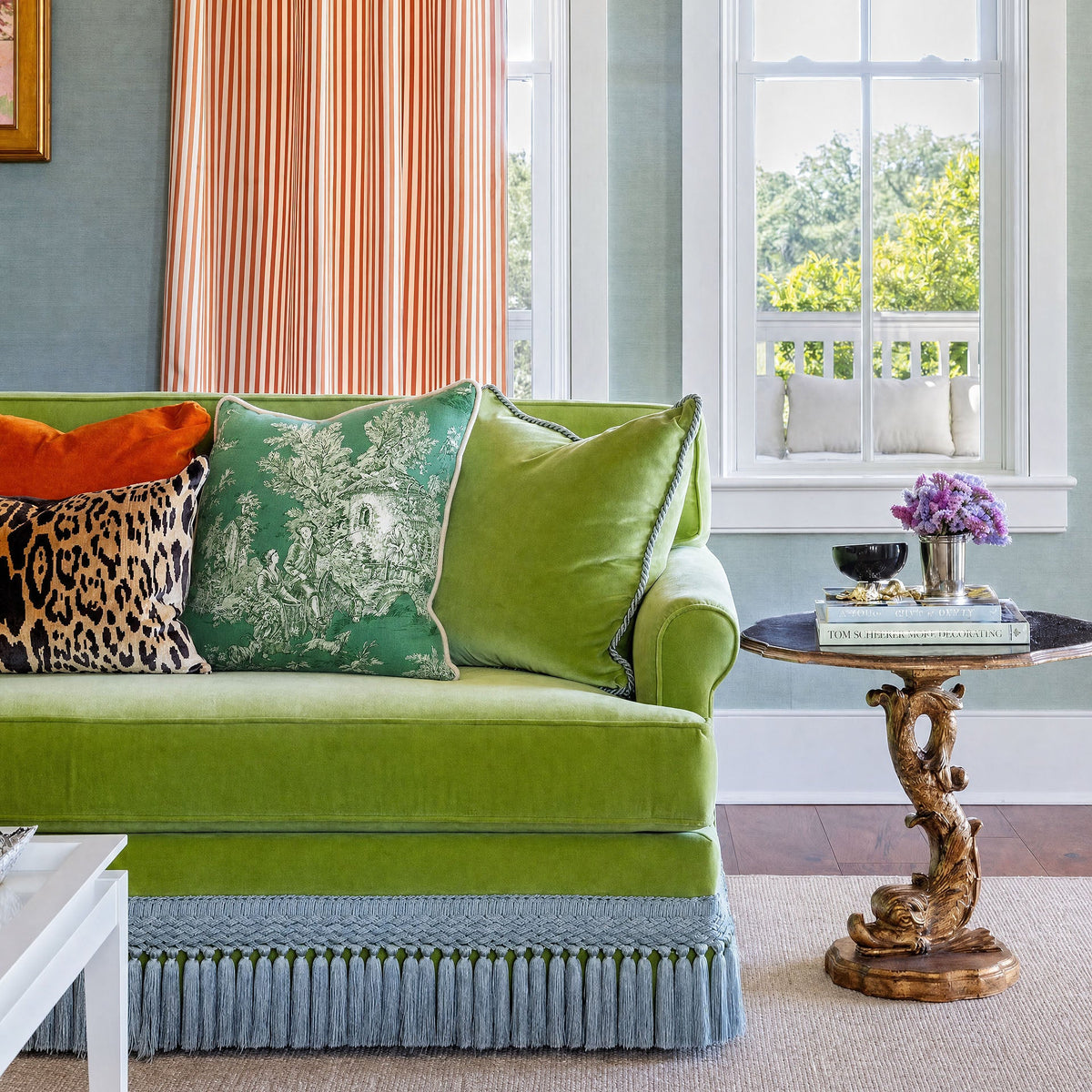 Naples green cushion pillow cover