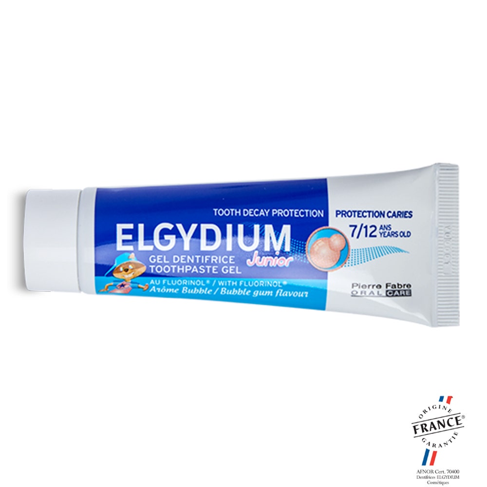 Elgydium Junior Toothpaste Gel Cavity Protection 7/12 Years Bubble 50 Ml
