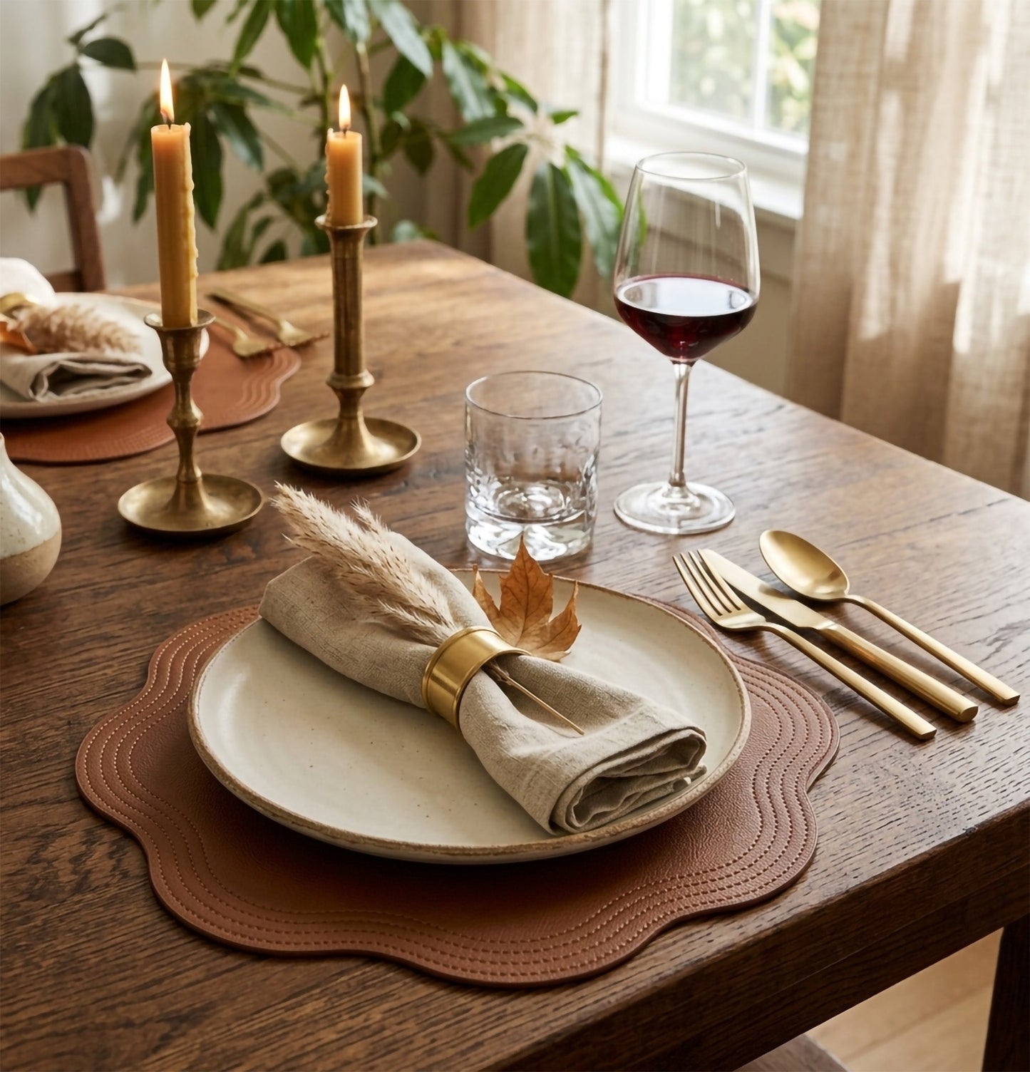 Reversible Faux Leather Placemat