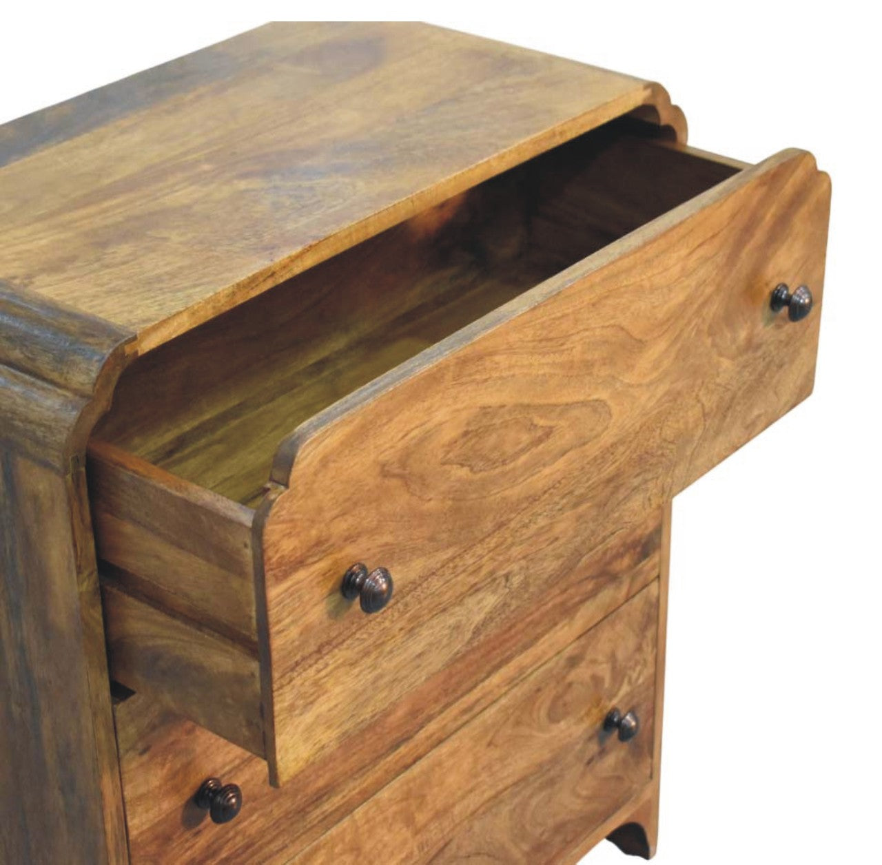 Solid Wood Scalloped Edge Chest