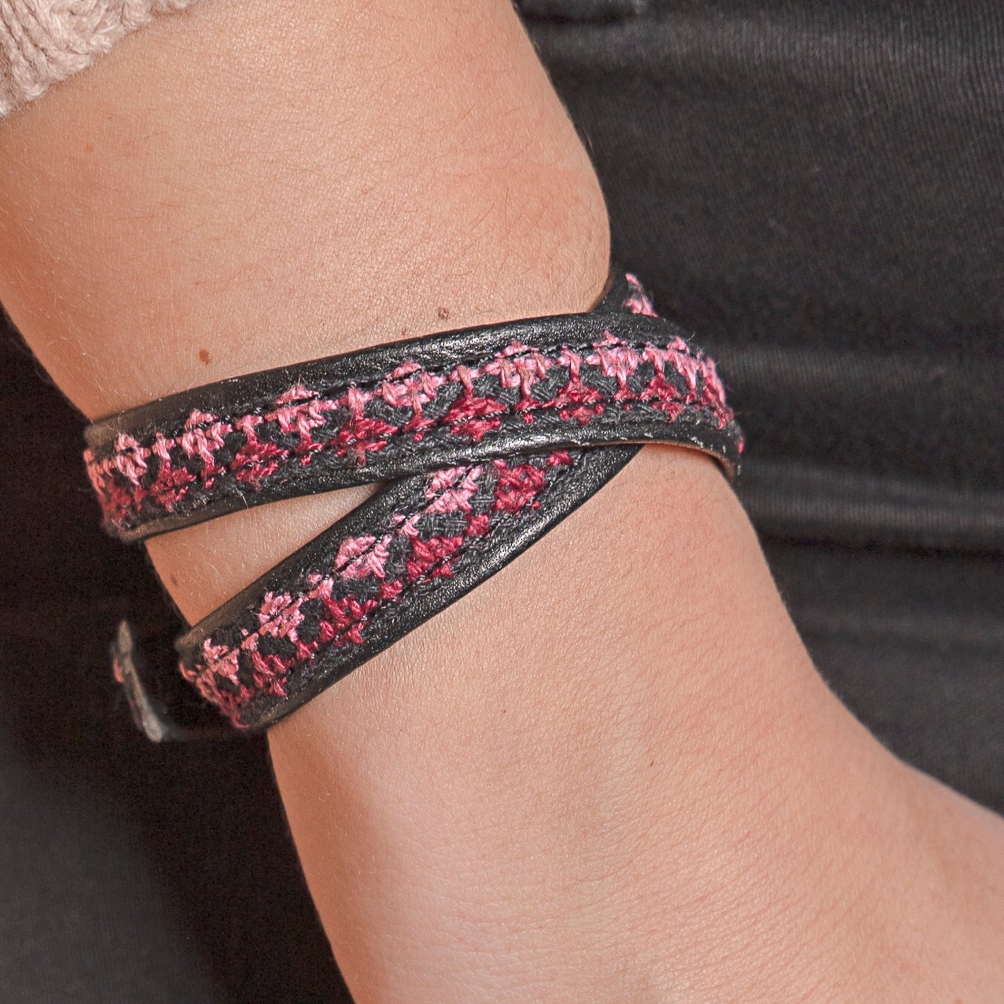 Pre-Order Rana Choker / Wrap Bracelet - Rose