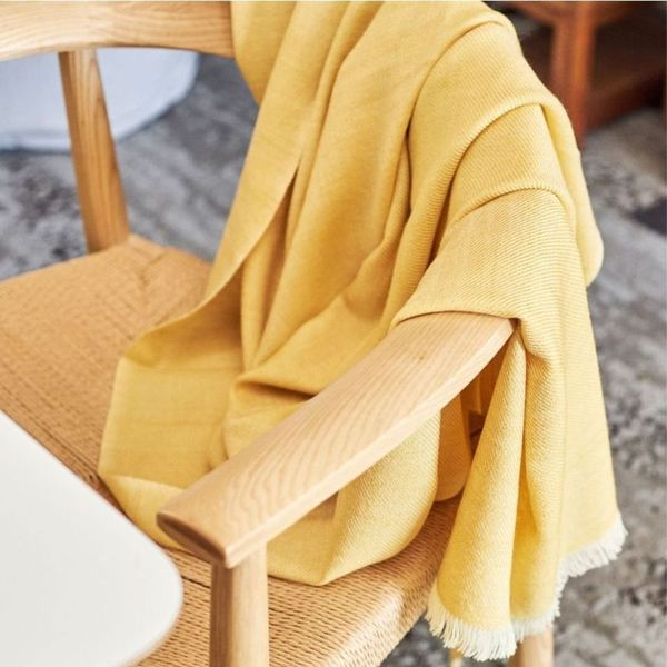 Dandelion Yellow Handloom Merino Throw