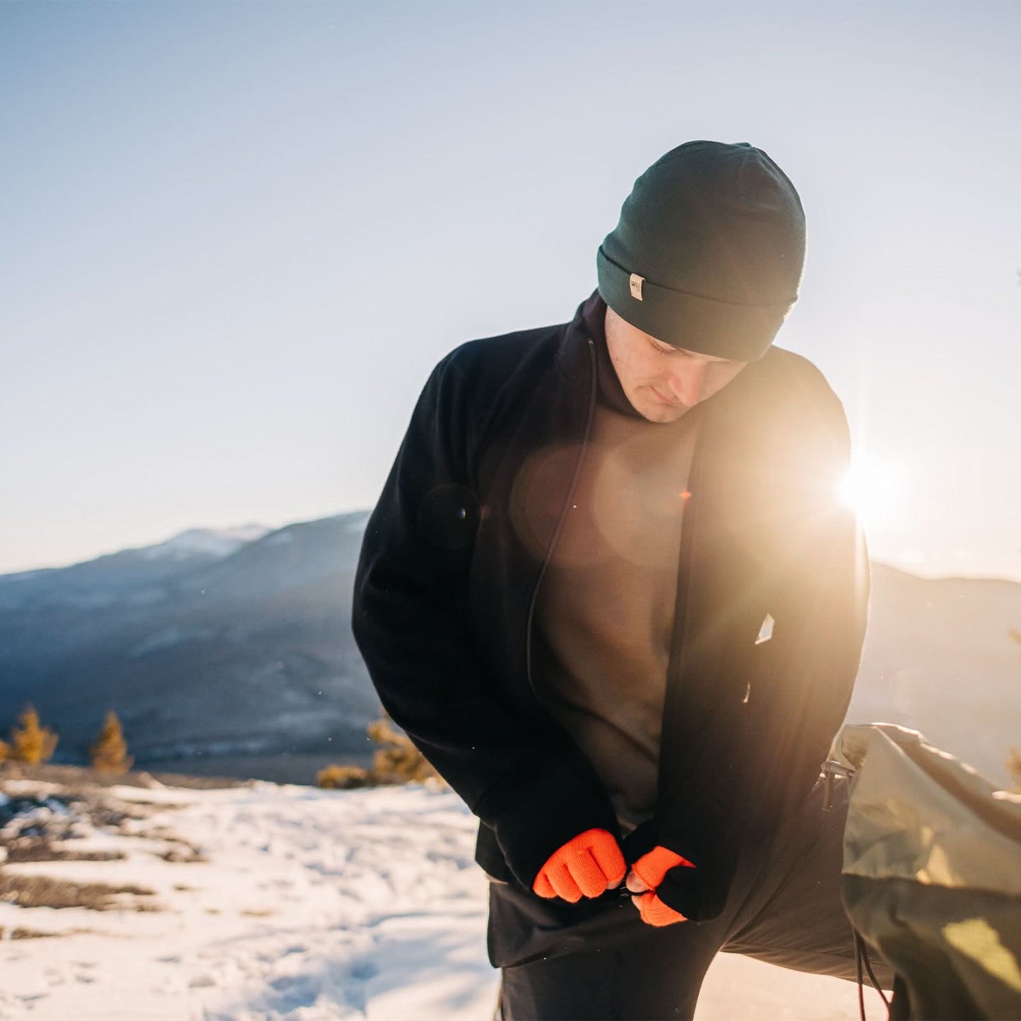 Heavyweight Men's Wool Full Zip Sweater - 100% Merino Wool