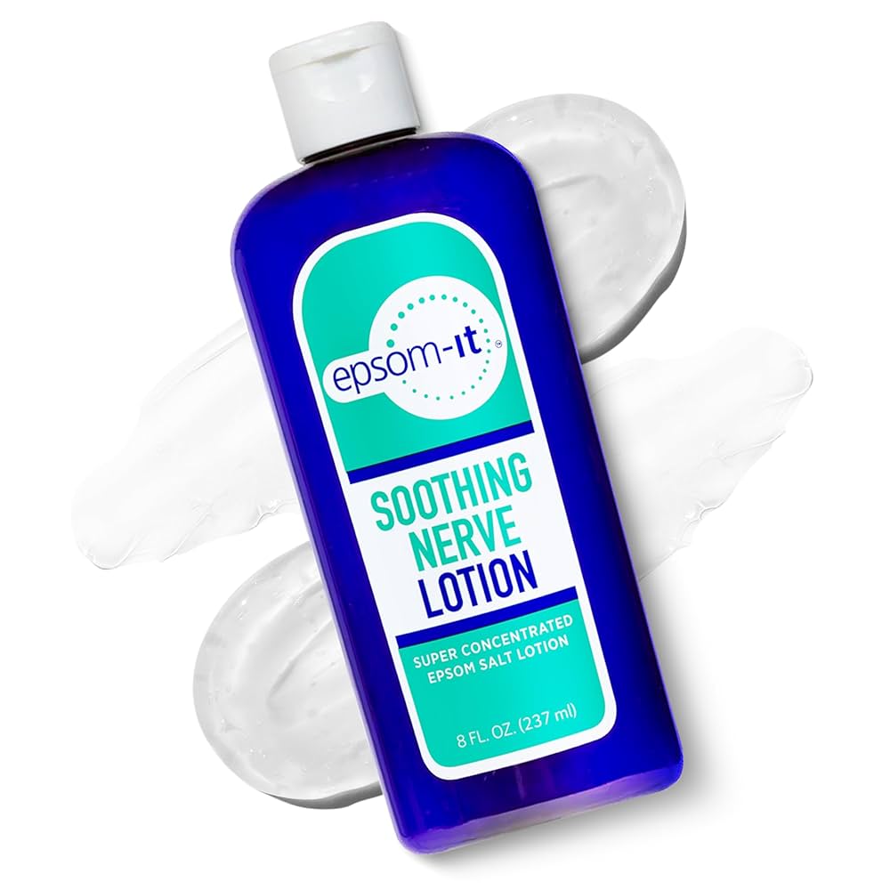 EPSOM-IT Soothing Nerve Lotion - Epsom Salt Magnesium Lotion, Topical Magnesium Cream with Capsaicin & Arnica to Provide Comfort for Legs, Knee and Feet, 8.0 oz.