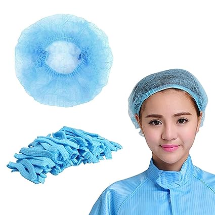 DISPOSABLE NON-WOVEN BOUFFANT CAPS, 21 INCH, 100-PACK