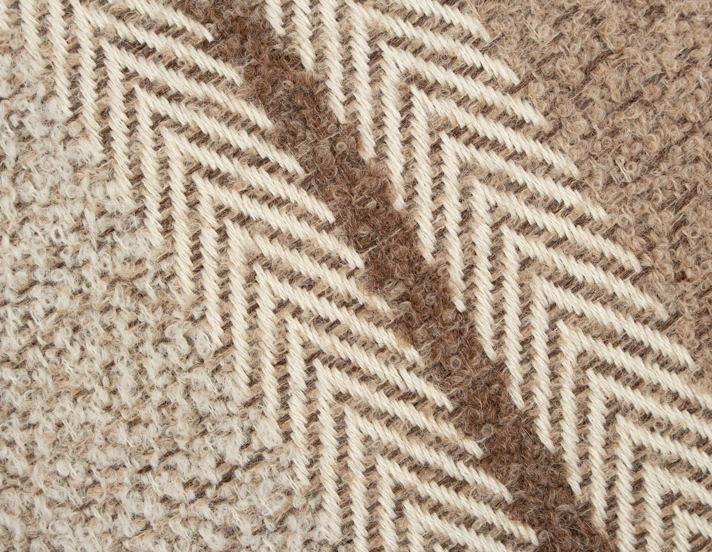 Handwoven Boucle Alpaca Pillow Cover - Brown