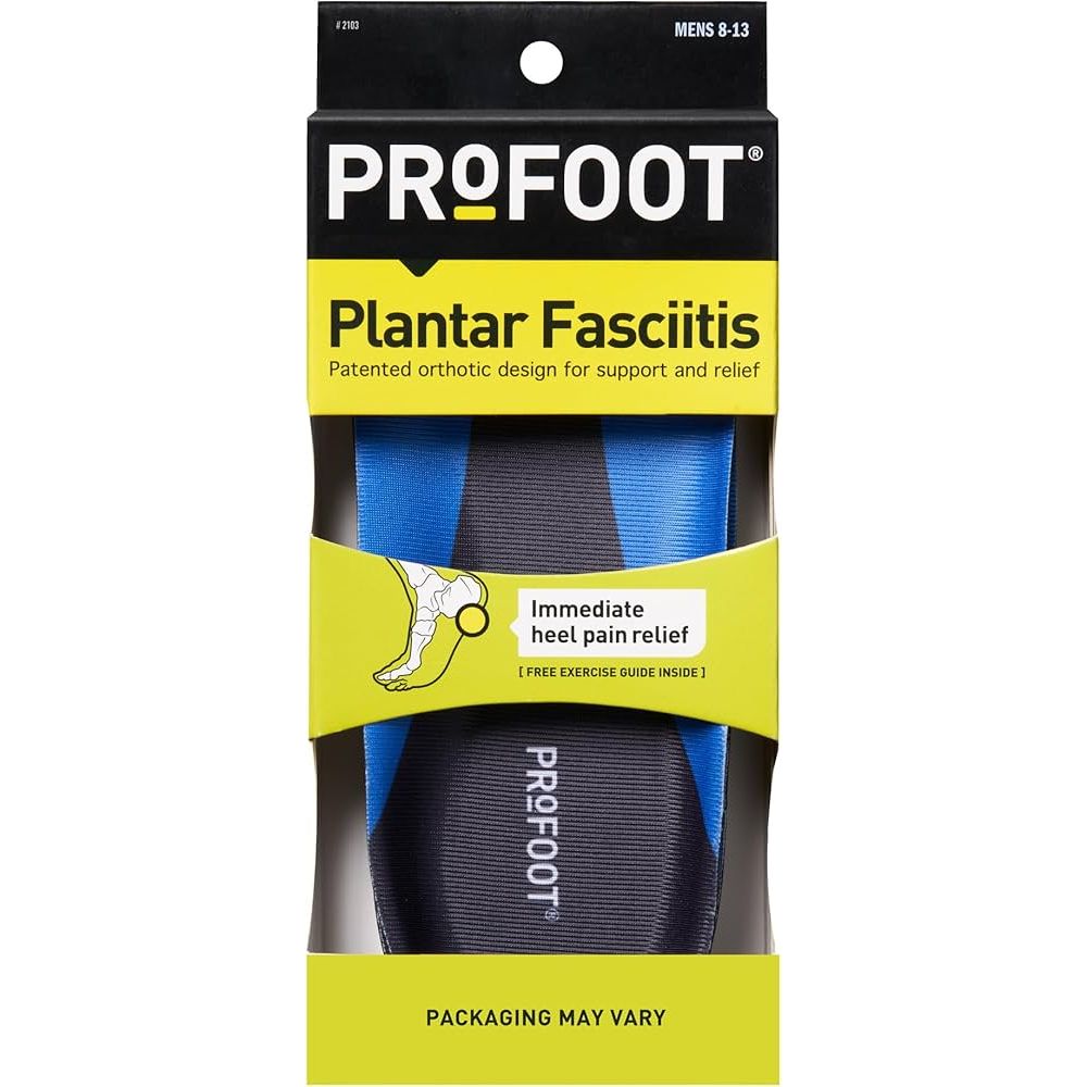 PROFOOT® Plantar Fasciitis Orthotic Insoles for Men - Sizes 8-13 (1 Pair)