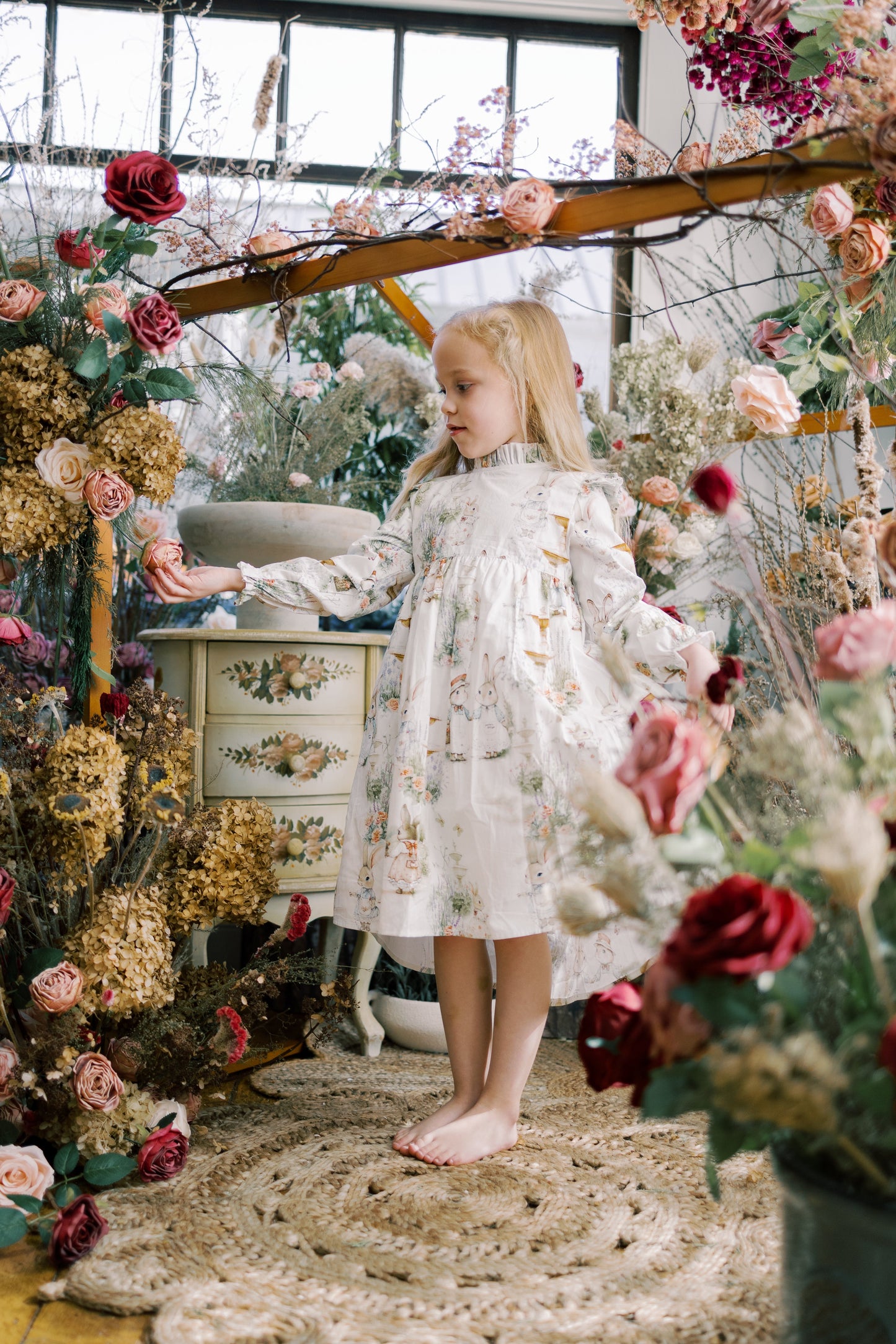 Aoki Dress-Woodland Bunny | Long Sleeve