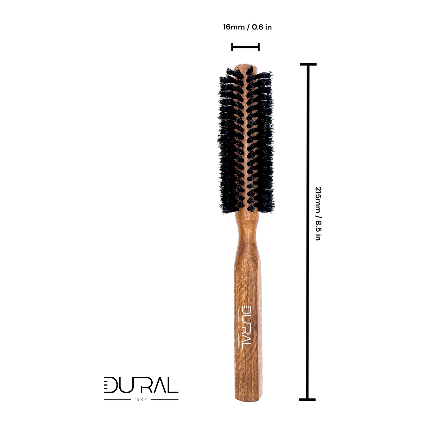 Dural Hair Brush 12 Rows Wood Pure Wild Boar Bristles