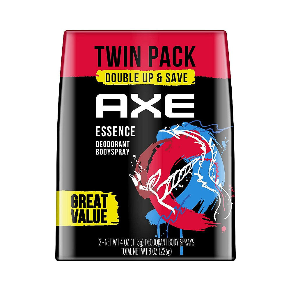 AXE Body Spray For Men, Essence 4 Oz, Twin Pack 4 Oz