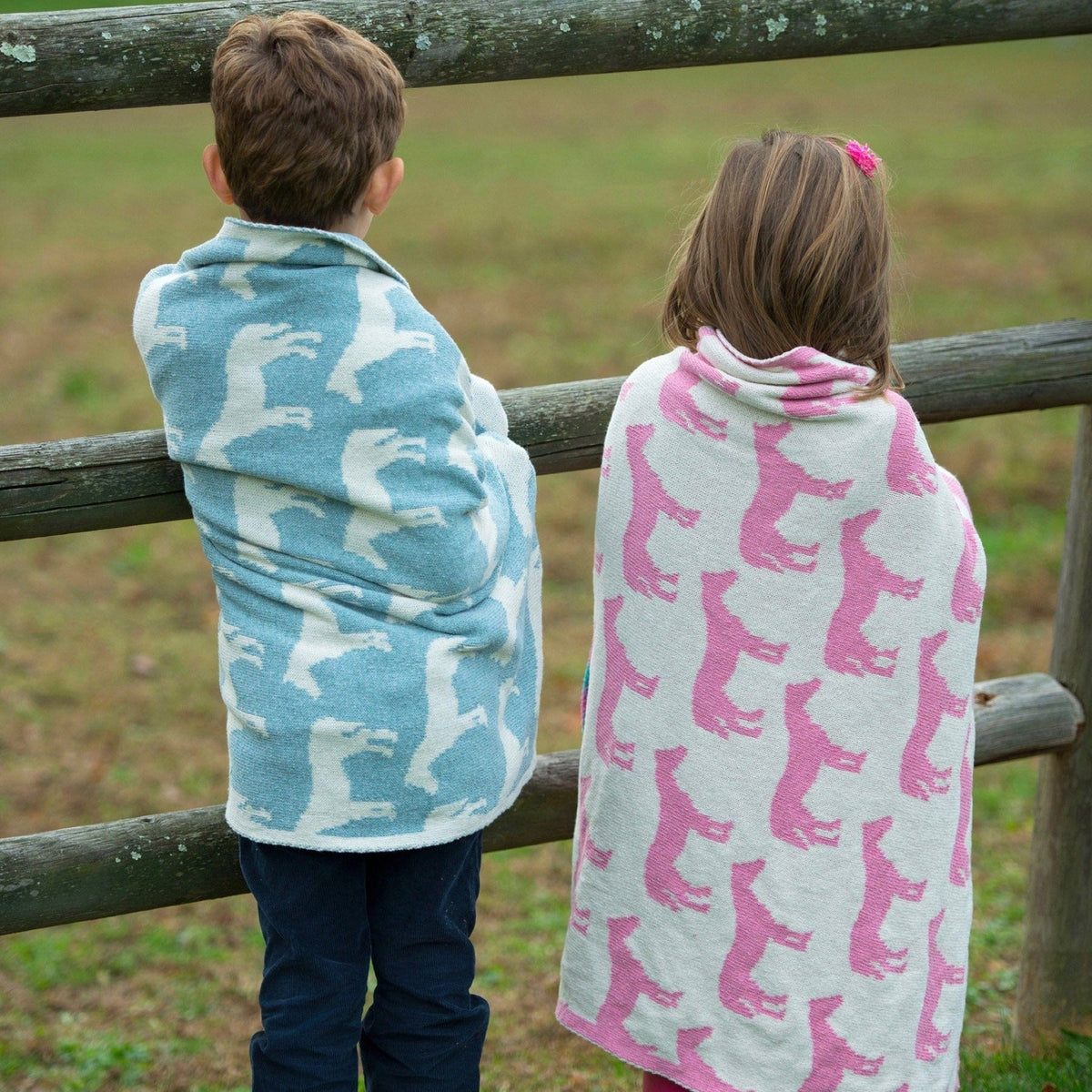 Baby Reversible Pony - Cotton Knit Blanket