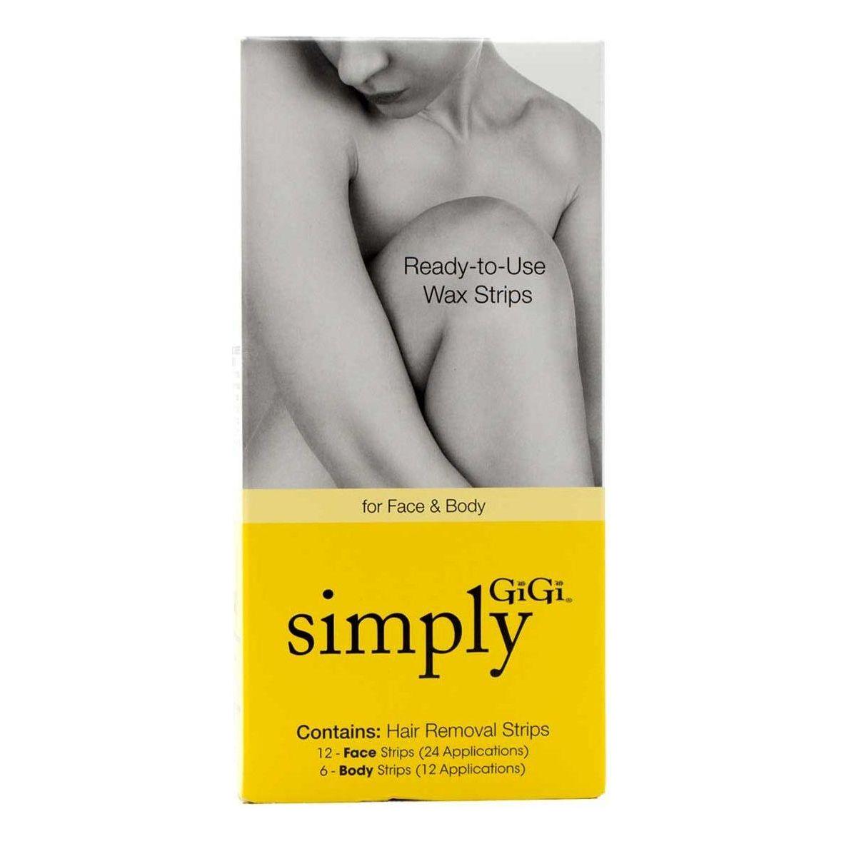 Gigi Simply Hair Removal Strips 12 Face - 6 Body