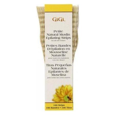 Gigi Petite Natural Muslin Epilating Strips (0.75 X 4.5) 100 Strips