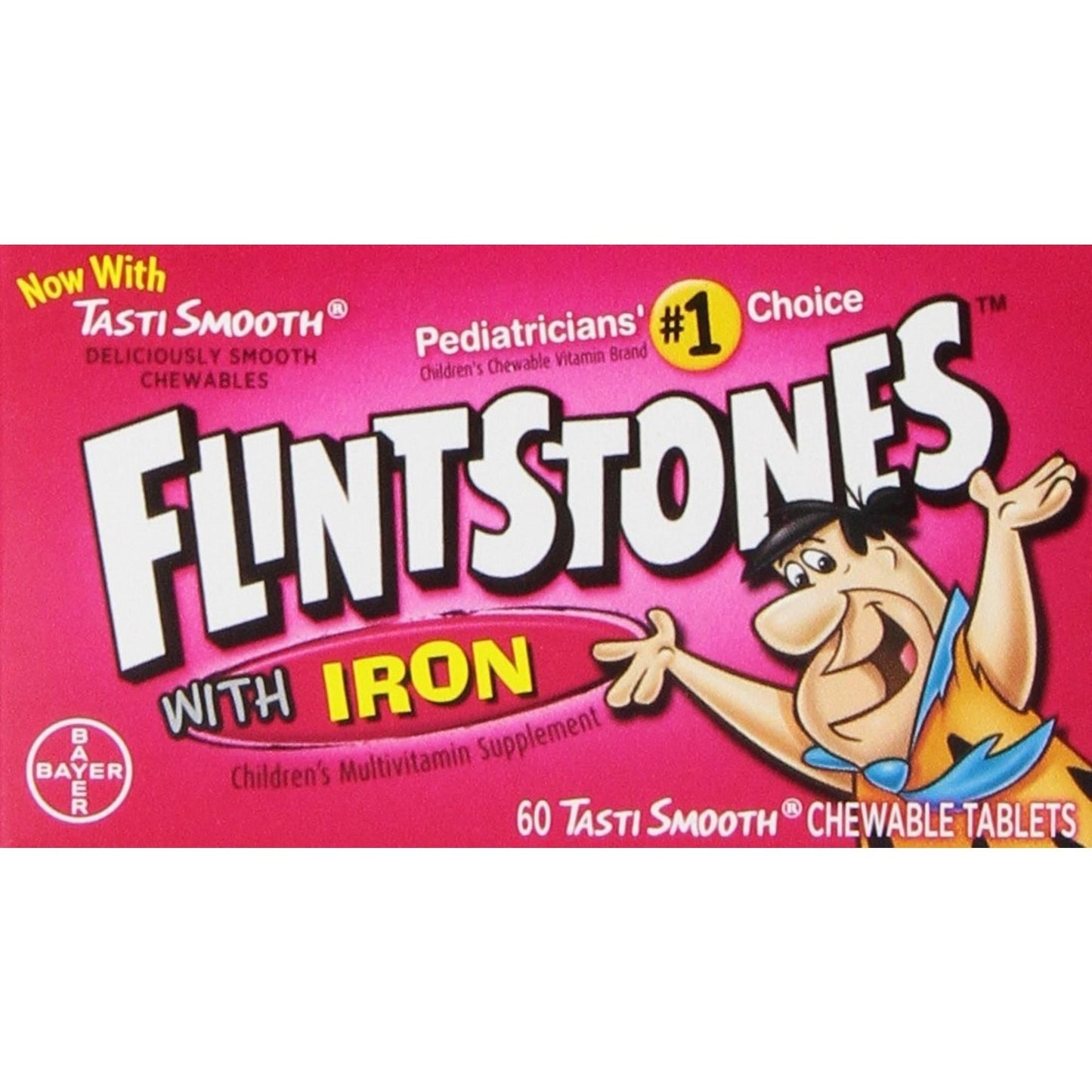 Flintstones Multivitamin, Children's, With Iron, Tasti Smooth, Chewable Tablets