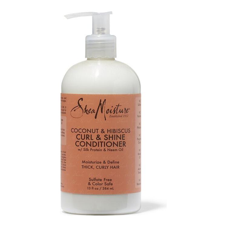 SheaMoisture Coconut & Hibiscus Conditioner, Curl & Shine 384ml