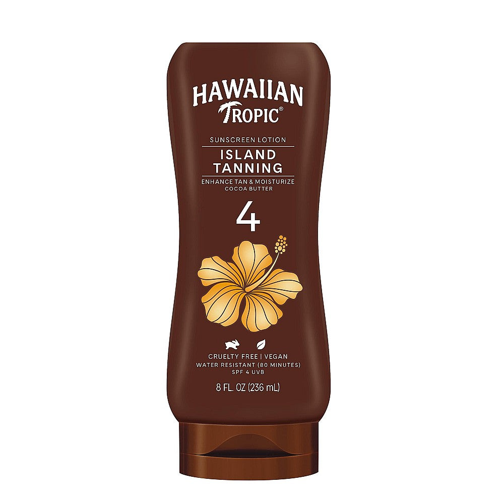 Hawaiian Tropic Sunscreen Lotion, Island Tanning, SPF 4 8 Fl Oz