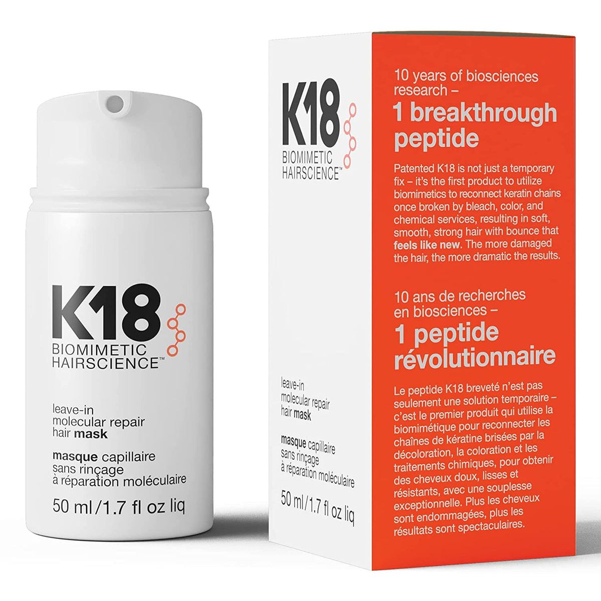K18 Leave In Molecular Repair Hair Mask 50 Ml