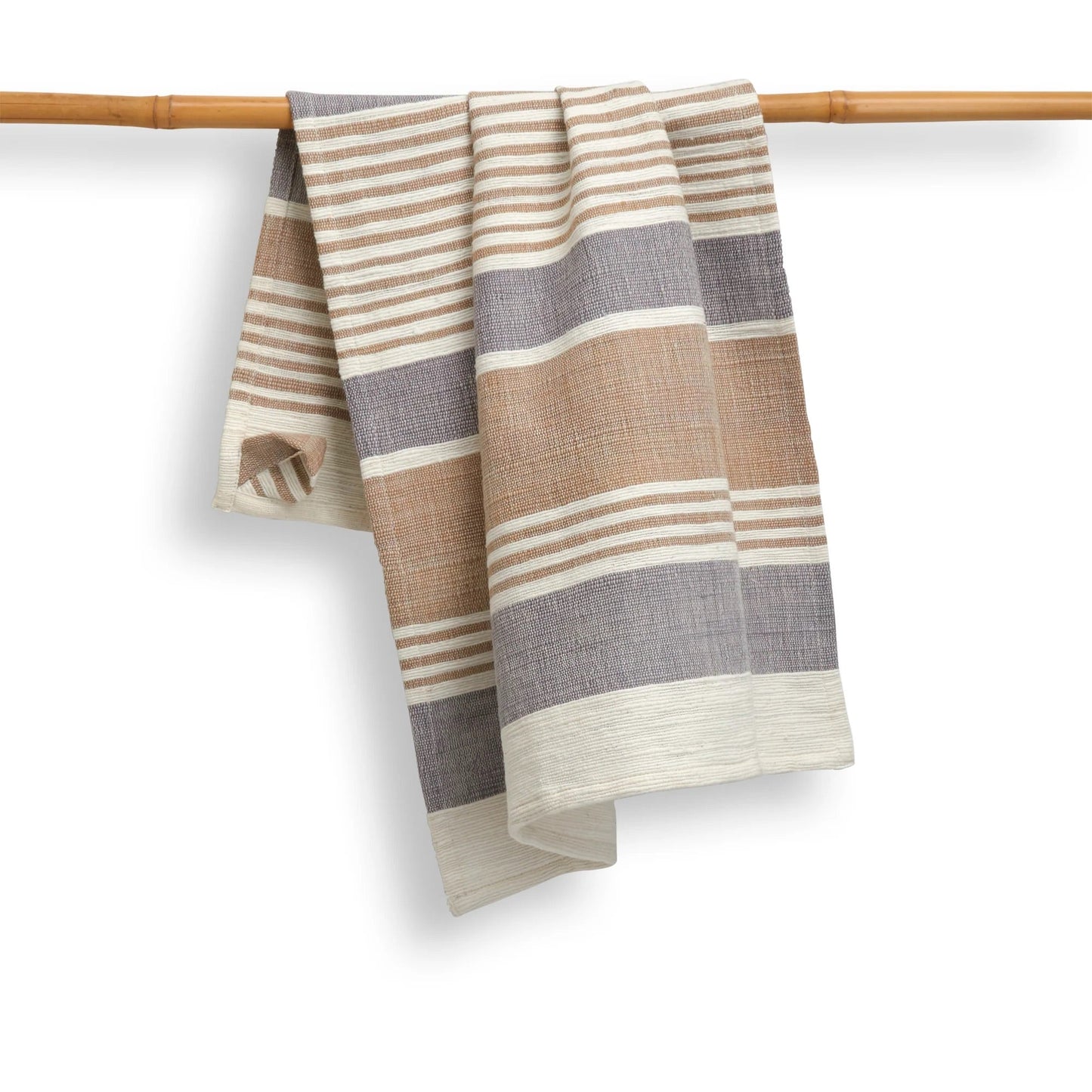 ELORA – Set of 2. Handspun & Handwoven Kitchen Towels – Cotton – Fair Trade – Artisan Made