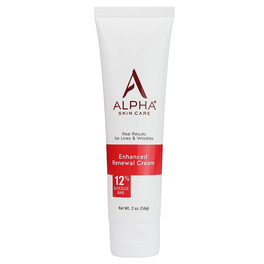 Alpha Hydrox Skin Care - Enhanced Renewal Cream, 12% Glycolic AHA, Real