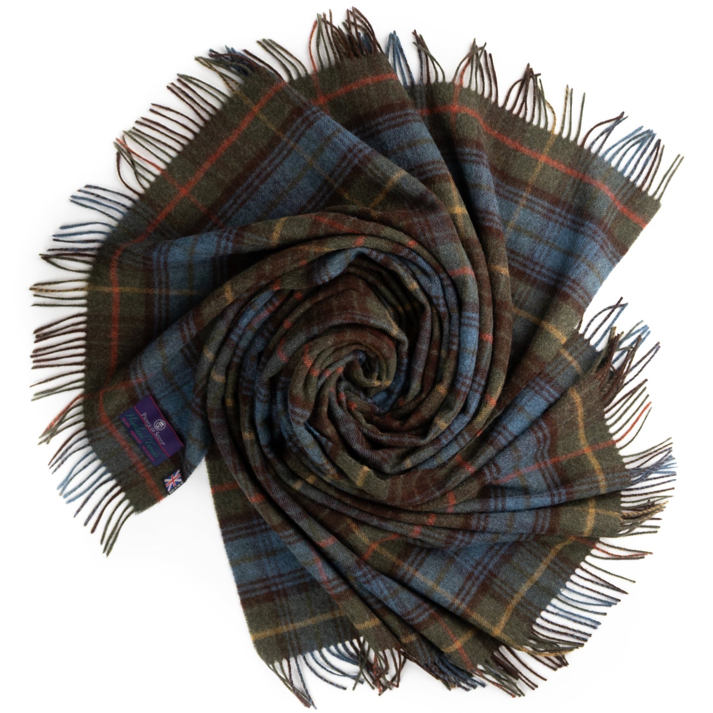 Highland Tweeds Shetland Lambswool Throw (Antique Hunting Stewart) - Osadia Concept Store