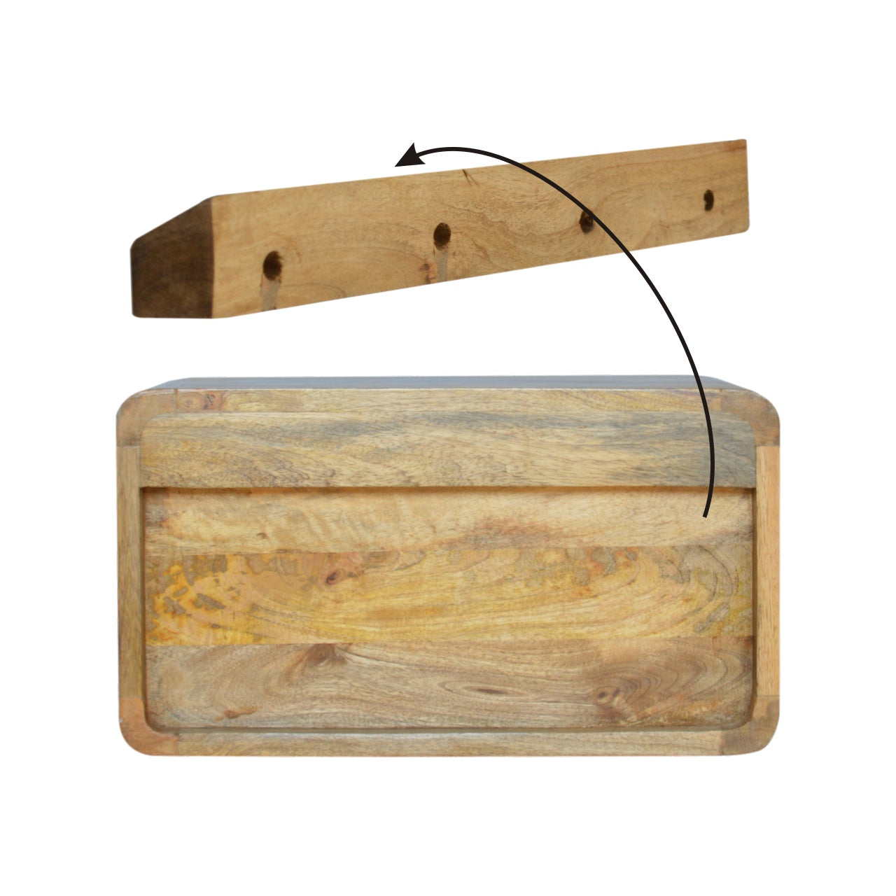 Solid Wood Floating Curve Open Slot