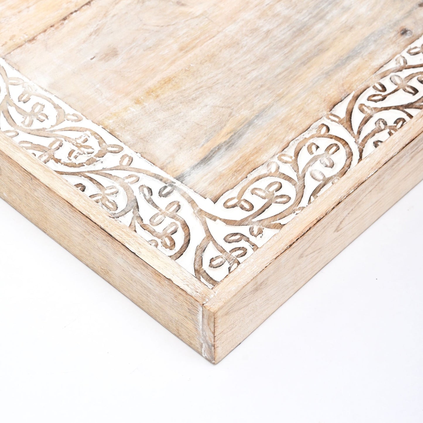 White Vine Tray | Hand-Carved | Mango Wood