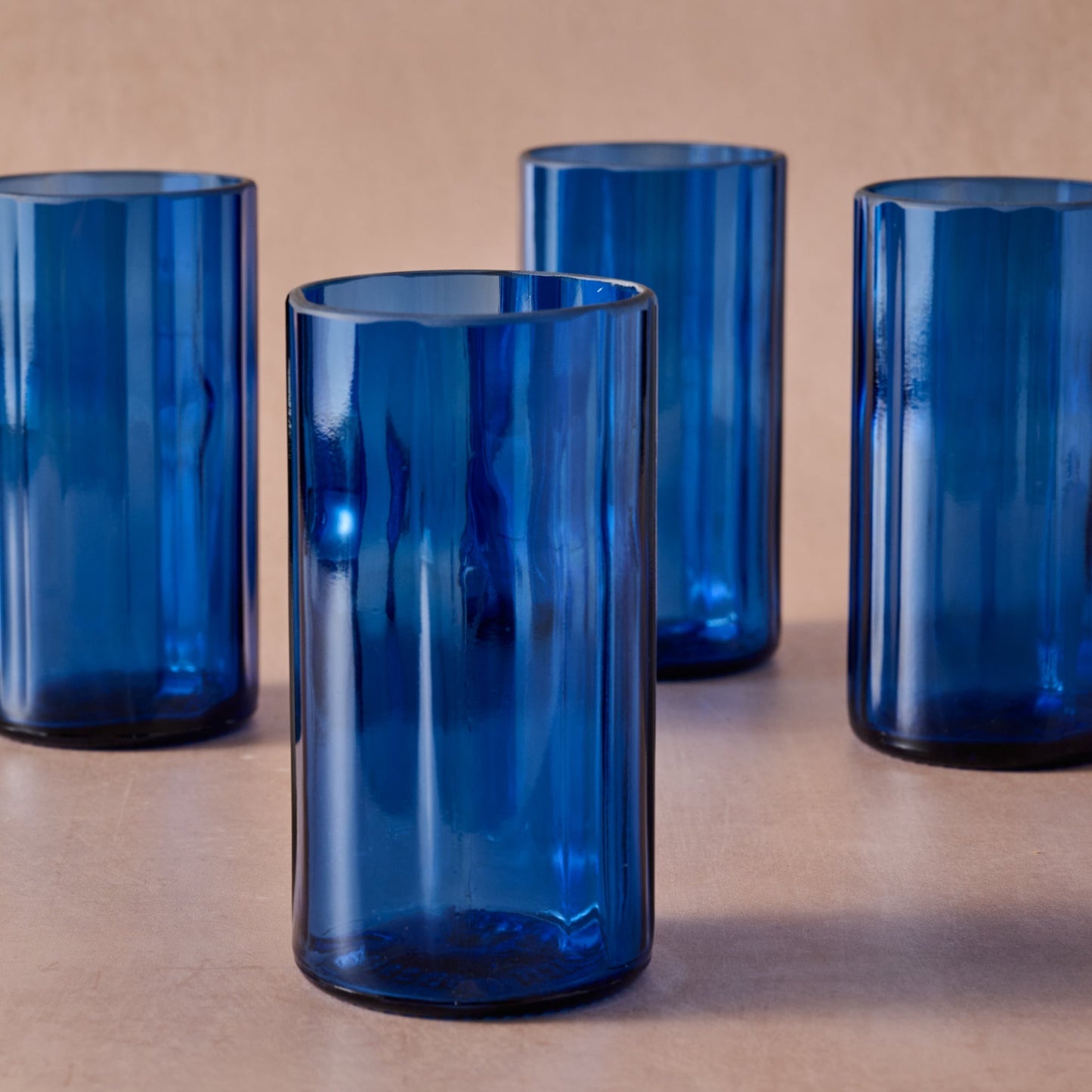 Gronn Upcycled Tumbler Set of Four- 15.2 Oz Blue