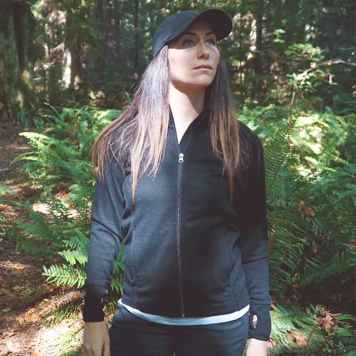 Women's Heavyweight Wool Full-Zip Sweater Top - 100% Merino Wool - Osadia Concept Store