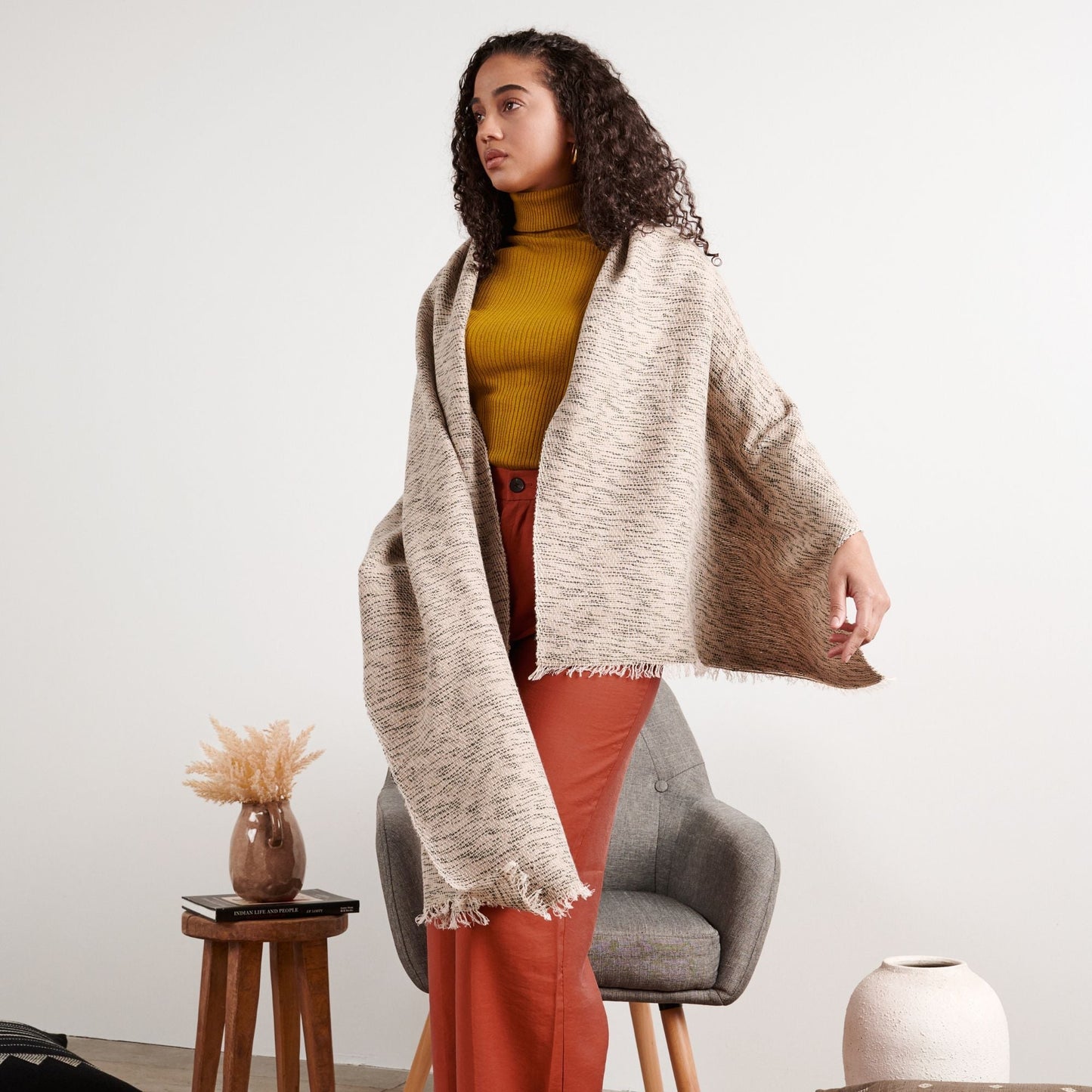 Forest Night Cashmere Merino Scarf