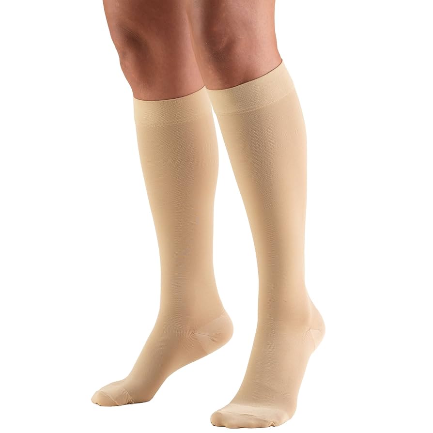 Dr Comfort Knee High Medical Shape To Fit 20-30 Mmhg Compression Sz Small Beige
