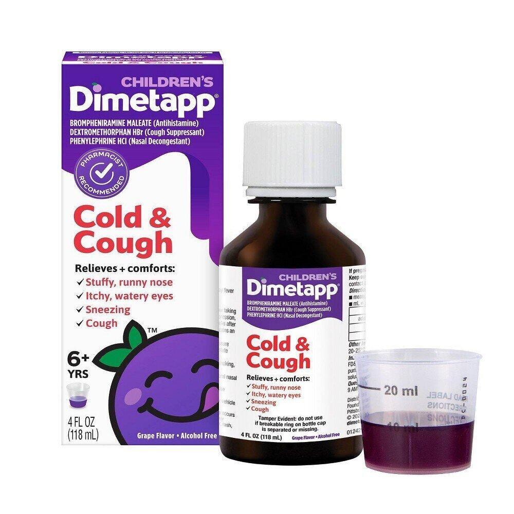 Dimetapp Cold & Cough, Children's, Grape Flavor 4 Fl Oz