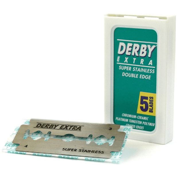 Derby Extra Chromium-Ceramic-Platinum Double Edge Razor Blades - 5 Pack