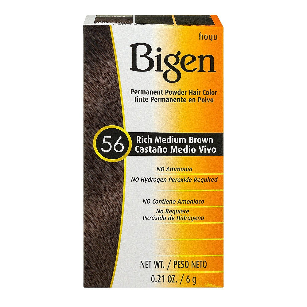 Bigen Permanent Powder Hair Color #56 Rich Medium Brown -pc