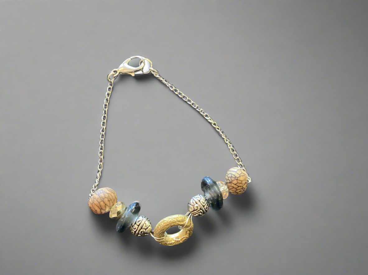 Elegance brass bead bracelet