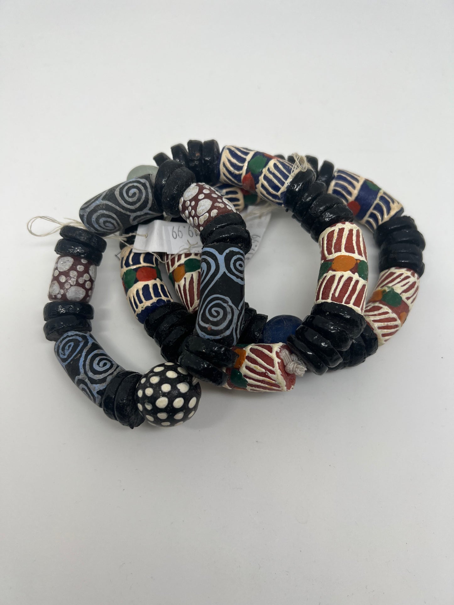 Stretchy Recycled Glass Bold Bead Bracelet
