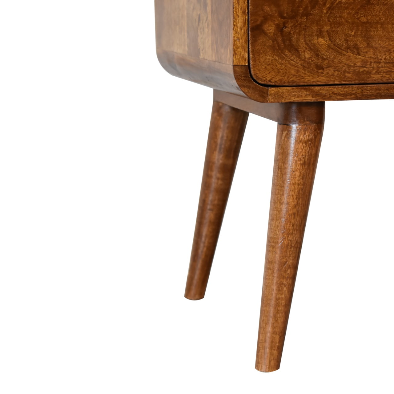 Solid Wood Curved Nightstand