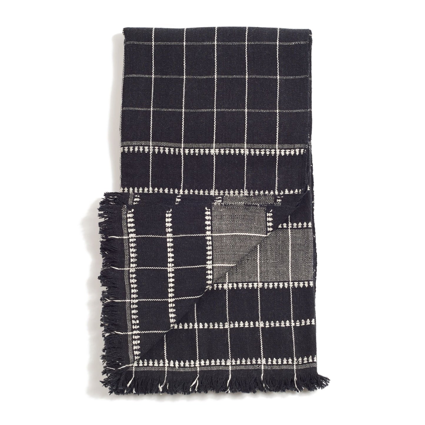 Treacle Checks Pattern Hand spun Organic Cotton Handloom Throw