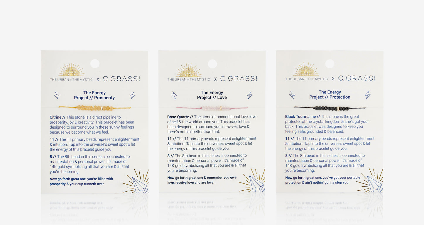 The Energy Project Bracelet – Prosperity With Citrine & Solid 14K Gold Bead