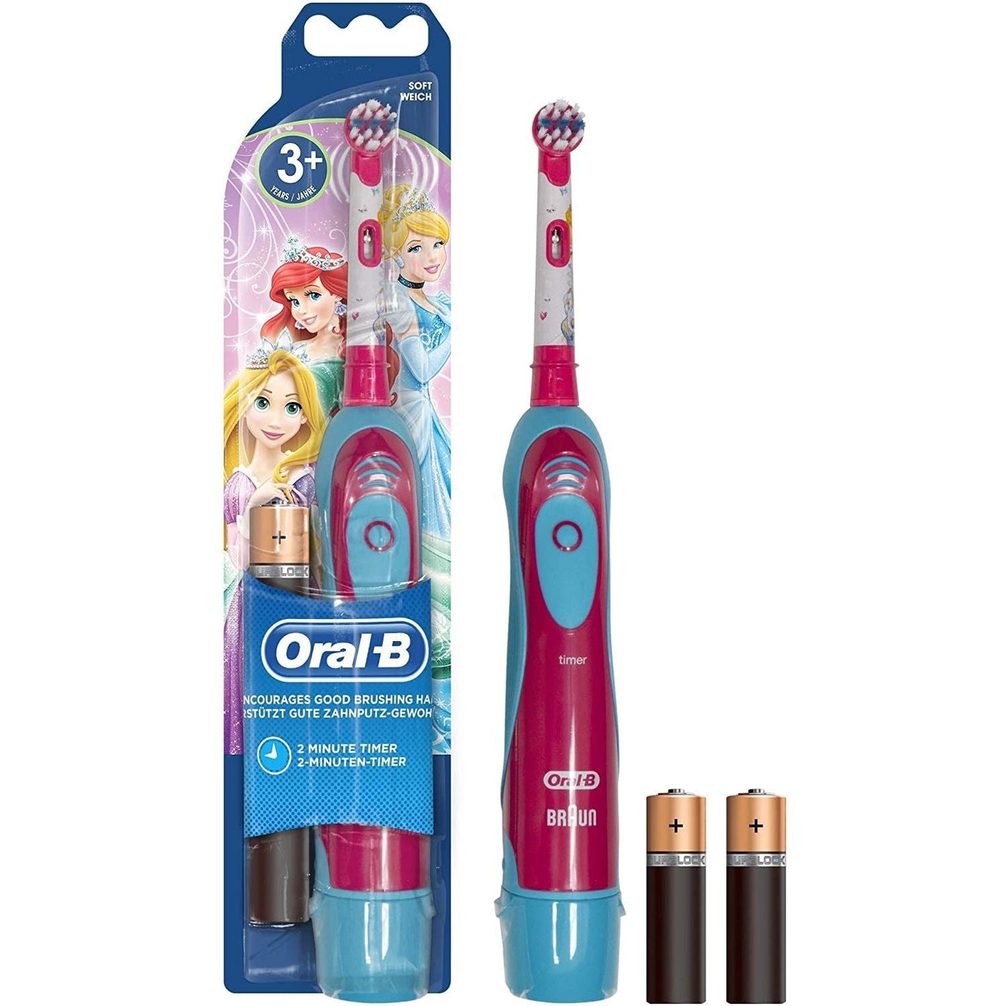 Oral-B Kid's Battery Toothbrush Featuring Disney Princess Soft Bristles For Kids 3