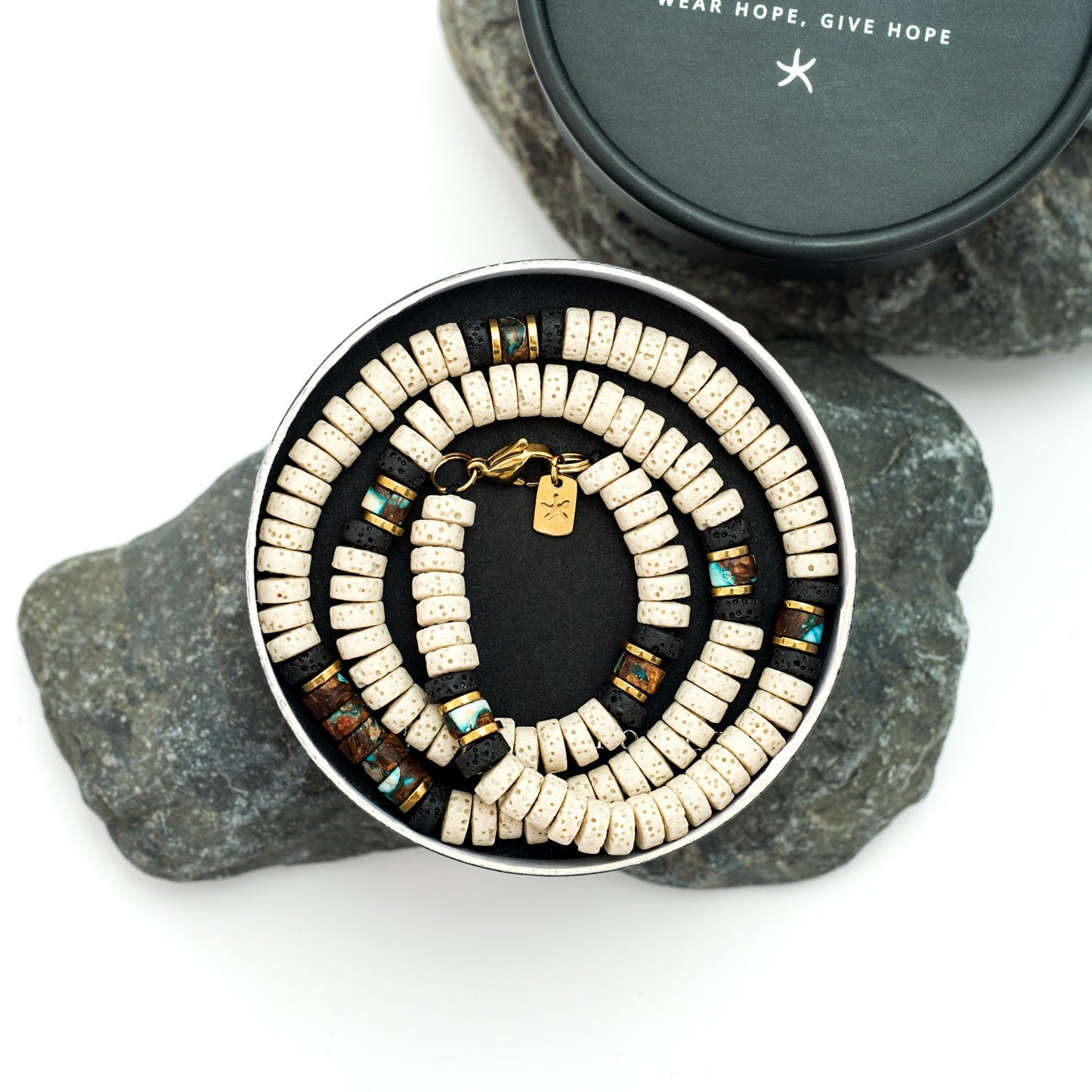 Vanguard Lava Bead Men's Necklace