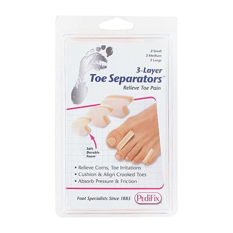 PediFix 3-Layer Toe Separators 6 Count Medium